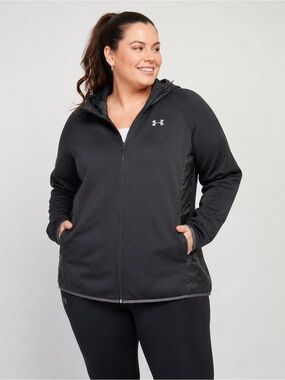 Under Armour ColdGear Full Zip Hooded Jacket XL | Black Performance Fleece